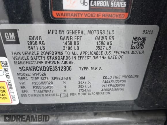 ✅ 2014 Buick Enclave Premium • VIN: 5GAKRCKD9EJ312806 • Lot: 43557912. Listed on IAAI with 114,207 mi. Free auction sales archive from the USA and detailed vehicle history report at DreamBid. Image 9.