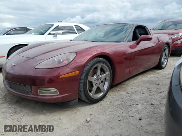 2006 Chevrolet Corvette with VIN 1G1YY26UX65124797, listed as a Copart auction lot 75534154 with Not provided miles and Salvage title. Bid and sale history available at DreamBid. Image 1.