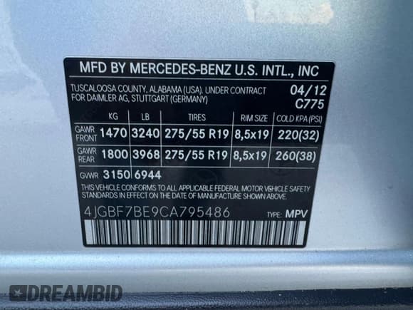 ✅ 2012 Mercedes-Benz GL 450 • VIN: 4JGBF7BE9CA795486 • Лот: 89919595. Опубликован ранее на Copart с пробегом 138 197 миль. Бесплатный доступ к архиву аукционных продаж из США и подробный отчёт об истории автомобиля на DreamBid. Изображение 14.