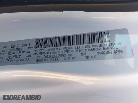 ✅ 2017 Jeep Wrangler Unlimited Rubicon • VIN: 1C4BJWFG9HL695361 • Lot: 42010655. Wystawiony na IAAI z przebiegiem 65 536 mil. Bezpłatny archiwum sprzedaży aukcyjnych z USA i szczegółowy raport historii pojazdu na DreamBid. Zdjęcie 9.