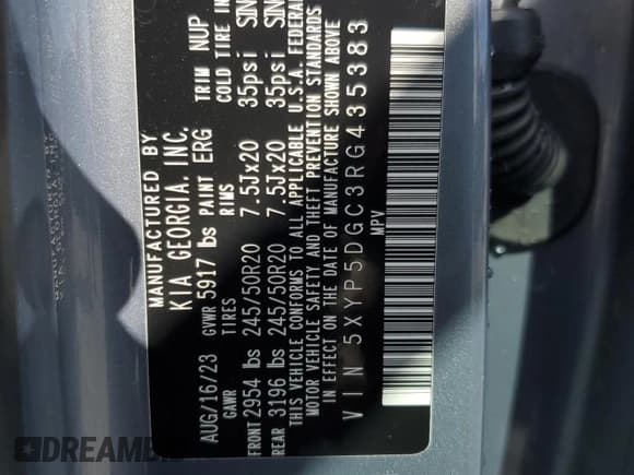 ✅ 2024 Kia Telluride SX X-Pro • VIN: 5XYP5DGC3RG435383 • Lot: 91875535. Wystawiony na Copart z przebiegiem 33 730 mil. Bezpłatny archiwum sprzedaży aukcyjnych z USA i szczegółowy raport historii pojazdu na DreamBid. Zdjęcie 13.