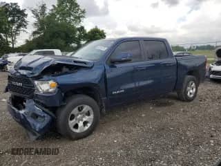 2024 Ram 1500 Big Horn with VIN 1C6RRFFG1RN105335, listed as a Copart auction lot 62520375 with 19,132 mi miles and Salvage title. Bid and sale history available at DreamBid. Image 1.