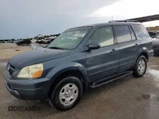2005 Honda Pilot LX with VIN 2HKYF18115H511330, listed as a Copart auction lot 69840065 with 211,068 mi miles and Salvage title. Bid and sale history available at DreamBid. Image 1.