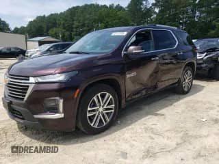 2022 Chevrolet Traverse High Country с VIN 1GNEVNKW4NJ176435, выставлен на аукционе Copart как лот 65122595 с пробегом 21 841 миль миль и Списание • Salvage title. История ставок и продаж доступна на DreamBid. Изображение 1.