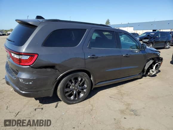 2023 Dodge Durango R/T Plus with VIN 1C4SDJCT6PC676499, listed as a Copart auction lot 84649665 with 35,243 mi miles and Salvage title. Bid and sale history available at DreamBid. Image 3.
