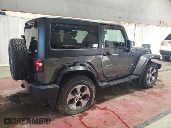 ✅ 2018 Jeep Wrangler Sahara • VIN: 1C4AJWBG3JL909722 • Lot: 50486925. Listed on Copart with 45,104 mi. Free auction sales archive from the USA and detailed vehicle history report at DreamBid. Image 3.