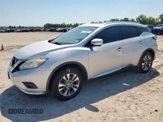 2016 Nissan Murano SL with VIN 5N1AZ2MG8GN103110, listed as a Copart auction lot 71278565 with 130,827 mi miles and Salvage title. Bid and sale history available at DreamBid. Image 1.
