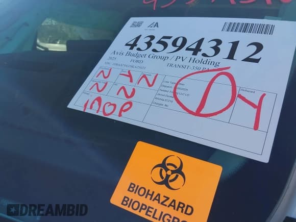 ✅ 2025 Ford Transit Passenger XLT • VIN: 1FBAX2YG2SKA25023 • Lot: 43594312. Wystawiony na IAAI z przebiegiem 5 454 mil. Bezpłatny archiwum sprzedaży aukcyjnych z USA i szczegółowy raport historii pojazdu na DreamBid. Zdjęcie 7.