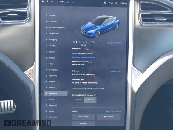 ✅ 2013 Tesla Model S • VIN: 5YJSA1DNXDFP06014 • Lot: 43763943. Wystawiony na IAAI z przebiegiem 161 183 mil. Bezpłatny archiwum sprzedaży aukcyjnych z USA i szczegółowy raport historii pojazdu na DreamBid. Zdjęcie 7.