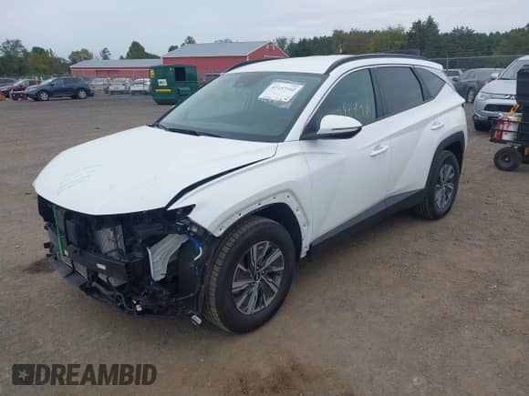 2023 Hyundai Tucson Blue z VIN KM8JBCA13PU097992, wystawiony jako IAAI lot #43153942 z przebiegiem 59 501 mil mil oraz . Historia ofert i sprzedaży dostępna na DreamBid. Obrazek 2.