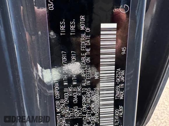 ✅ 2025 Toyota 4Runner SR5 • VIN: JTEVA5BRXS5020012 • Lot: 81034905. Wystawiony na Copart z przebiegiem 16 mil. Bezpłatny archiwum sprzedaży aukcyjnych z USA i szczegółowy raport historii pojazdu na DreamBid. Zdjęcie 13.