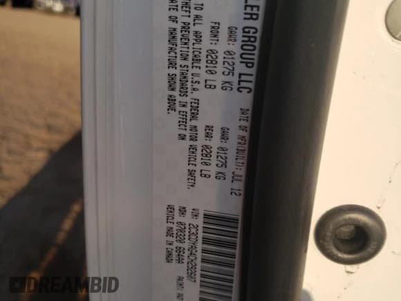 ✅ 2012 Dodge Challenger SXT • VIN: 2C3CDYAG4CH292607 • Lot: 75942284. Wystawiony na Copart z przebiegiem 167 566 mil. Bezpłatny archiwum sprzedaży aukcyjnych z USA i szczegółowy raport historii pojazdu na DreamBid. Zdjęcie 12.