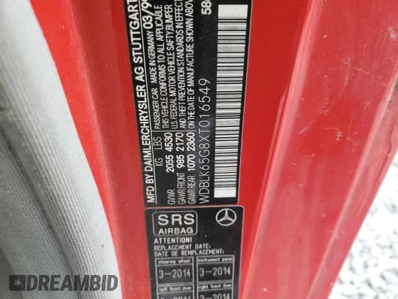 ✅ 1999 Mercedes-Benz CLK 320/430 • VIN: WDBLK65G8XT016549 • Lot: 93584565. Wystawiony na Copart z przebiegiem 62 682 mil. Bezpłatny archiwum sprzedaży aukcyjnych z USA i szczegółowy raport historii pojazdu na DreamBid. Zdjęcie 12.