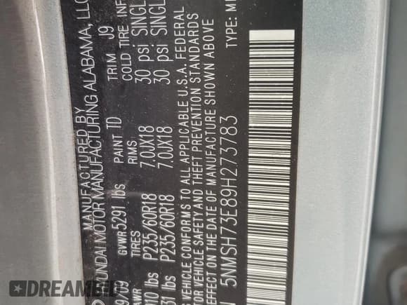 ✅ 2009 Hyundai Santa Fe Limited • VIN: 5NMSH73E89H273783 • Lot: 74285824. Listed on Copart with 155,250 mi. Free auction sales archive from the USA and detailed vehicle history report at DreamBid. Image 15.