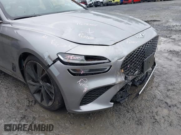 ✅ 2023 Genesis G70 2.0T • VIN: KMTG34TAXPU115811 • Lot: 42384218. Listed on IAAI with 35,262 mi. Free auction sales archive from the USA and detailed vehicle history report at DreamBid. Image 6.