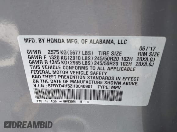 ✅ 2017 Acura MDX Technology • VIN: 5FRYD4H52HB040901 • Lot: 43601900. Listed on IAAI with 104,468 mi. Free auction sales archive from the USA and detailed vehicle history report at DreamBid. Image 9.