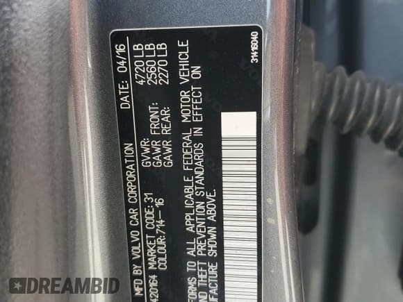 ✅ 2017 Volvo S60 Dynamic • VIN: YV126MFLXH2420164 • Лот: 70036445. Опубликован ранее на Copart с пробегом 170 194 миль. Бесплатный доступ к архиву аукционных продаж из США и подробный отчёт об истории автомобиля на DreamBid. Изображение 12.