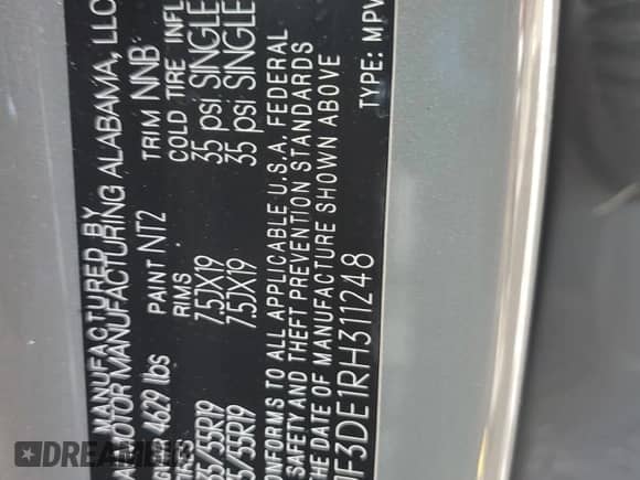 2024 Hyundai Tucson SEL with VIN 5NMJF3DE1RH311248, listed as a Copart auction lot 81043225 with 10,830 mi miles and Salvage title. Bid and sale history available at DreamBid. Image 13.