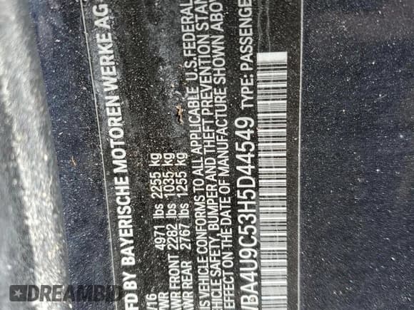 ✅ 2017 BMW 4 Series 430i xDrive • VIN: WBA4U9C53H5D44549 • Лот: 84069064. Опубликован ранее на Copart с пробегом Не указан. Бесплатный доступ к архиву аукционных продаж из США и подробный отчёт об истории автомобиля на DreamBid. Изображение 13.