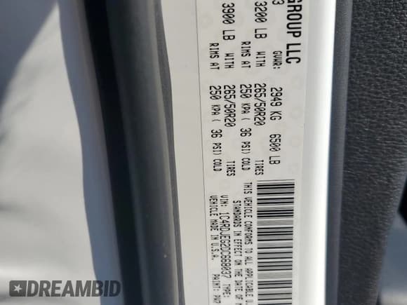 ✅ 2013 Dodge Durango Citadel • VIN: 1C4RDJEG2DC668037 • Lot: 69029655. Listed on Copart with 137,501 mi. Free auction sales archive from the USA and detailed vehicle history report at DreamBid. Image 13.