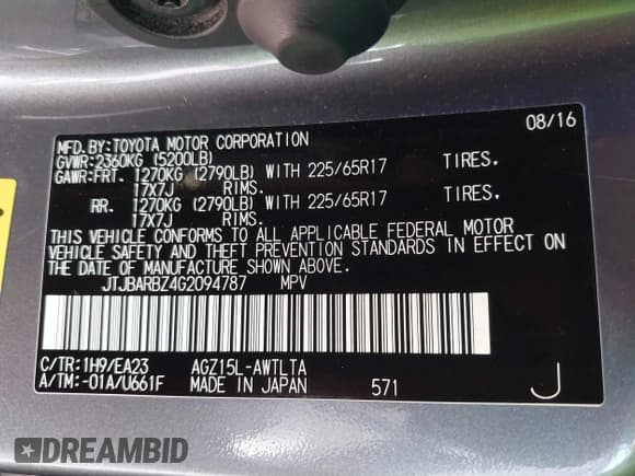 ✅ 2016 Lexus NX F Sport • VIN: JTJBARBZ4G2094787 • Lot: 43711005. Wystawiony na IAAI z przebiegiem 124 861 mil. Bezpłatny archiwum sprzedaży aukcyjnych z USA i szczegółowy raport historii pojazdu na DreamBid. Zdjęcie 9.