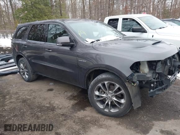 ✅ 2020 Dodge Durango R/T • VIN: 1C4SDJCT7LC214687 • Lot: 41291146. Listed on IAAI with 119,737 mi. Free auction sales archive from the USA and detailed vehicle history report at DreamBid. Image 1.