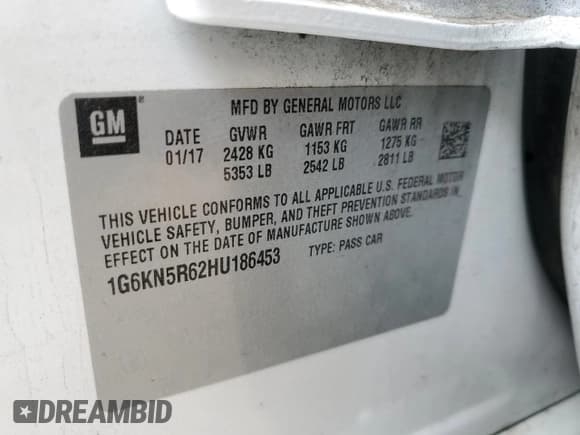 ✅ 2017 Cadillac CT6 Platinum AWD • VIN: 1G6KN5R62HU186453 • Lot: 62903575. Wystawiony na Copart z przebiegiem 97 000 mil. Bezpłatny archiwum sprzedaży aukcyjnych z USA i szczegółowy raport historii pojazdu na DreamBid. Zdjęcie 12.