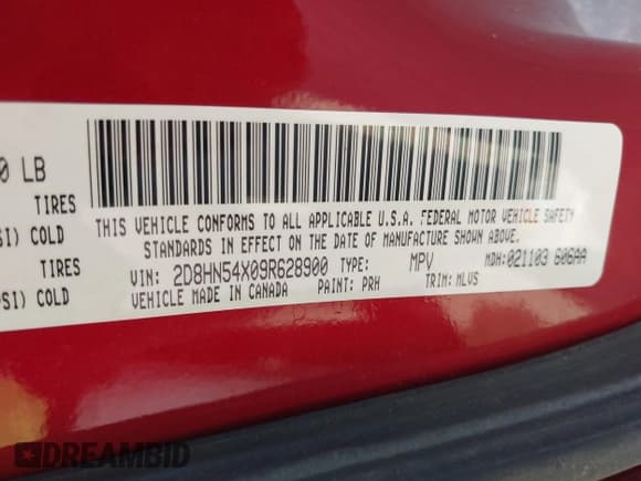 ✅ 2009 Dodge Grand Caravan SXT • VIN: 2D8HN54X09R628900 • Лот: 43370817. Опубликован ранее на IAAI с пробегом 191 444 миль. Бесплатный доступ к архиву аукционных продаж из США и подробный отчёт об истории автомобиля на DreamBid. Изображение 9.