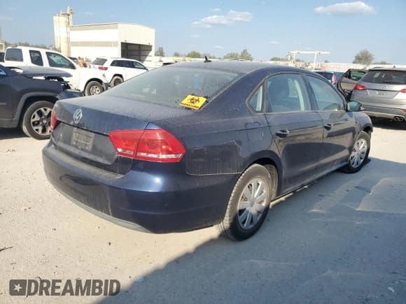 ✅ 2013 Volkswagen Passat S • VIN: 1VWAP7A34DC074623 • Lot: 86481475. Listed on Copart with 121,113 mi. Free auction sales archive from the USA and detailed vehicle history report at DreamBid. Image 3.