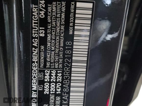 ✅ 2024 Mercedes-Benz C 63 S AMG E Performance • VIN: W1KAF8AB3RR221818 • Lot: 53712045. Wystawiony na Copart z przebiegiem 361 mil. Bezpłatny archiwum sprzedaży aukcyjnych z USA i szczegółowy raport historii pojazdu na DreamBid. Zdjęcie 13.