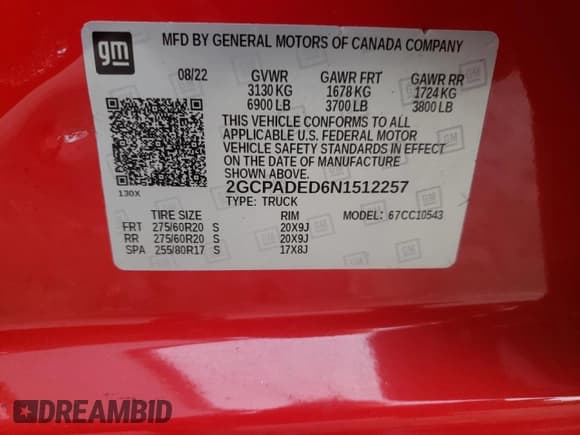 ✅ 2022 Chevrolet Silverado 1500 RST • VIN: 2GCPADED6N1512257 • Lot: 85016914. Listed on Copart with 24,559 mi. Free auction sales archive from the USA and detailed vehicle history report at DreamBid. Image 14.