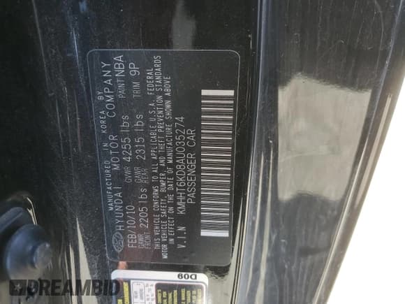 ✅ 2010 Hyundai Genesis Coupe • VIN: KMHHT6KD8AU035274 • Lot: 54966665. Wystawiony na Copart z przebiegiem 124 726 mil. Bezpłatny archiwum sprzedaży aukcyjnych z USA i szczegółowy raport historii pojazdu na DreamBid. Zdjęcie 12.