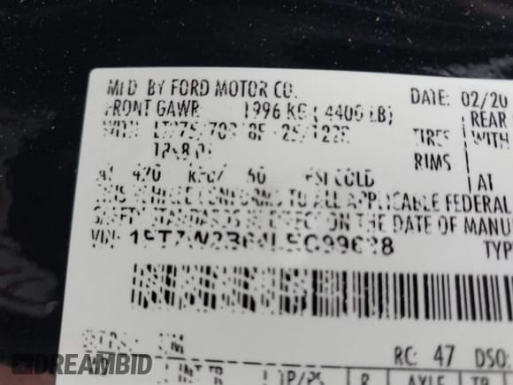 ✅ 2020 Ford F-250 XL • VIN: 1FT7W2B64LEC99638 • Lot: 41639027. Wystawiony na IAAI z przebiegiem 52 893 mil. Bezpłatny archiwum sprzedaży aukcyjnych z USA i szczegółowy raport historii pojazdu na DreamBid. Zdjęcie 9.