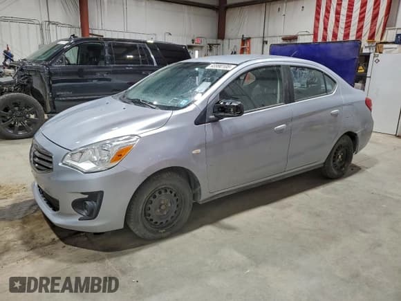 ✅ 2019 Mitsubishi Mirage ES • VIN: ML32F3FJ9KHF14447 • Lot: 93990105. Listed on Copart with 65,121 mi. Free auction sales archive from the USA and detailed vehicle history report at DreamBid. Image 1.