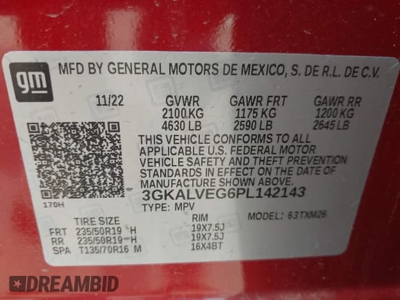 ✅ 2023 GMC Terrain SLT • VIN: 3GKALVEG6PL142143 • Lot: 42483347. Listed on IAAI with 10,800 mi. Free auction sales archive from the USA and detailed vehicle history report at DreamBid. Image 9.