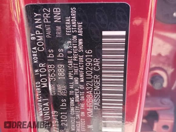 2020 Hyundai Venue SE с VIN KMHRB8A32LU029016, выставлен на аукционе Copart как лот 58353394 с пробегом 88 287 миль миль и Списание • Salvage title. История ставок и продаж доступна на DreamBid. Изображение 12.