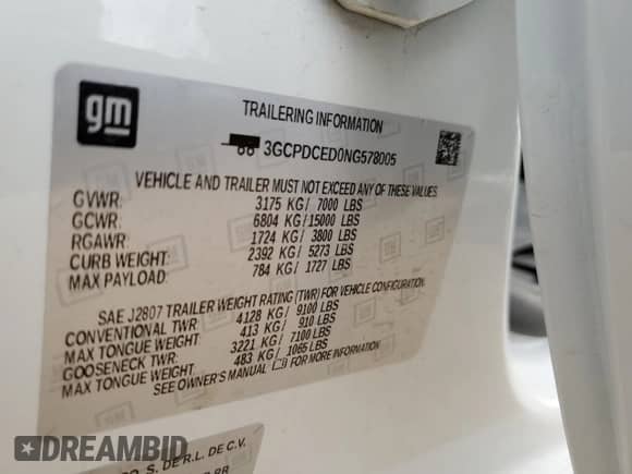 2022 Chevrolet Silverado 1500 Custom Trail Boss with VIN 3GCPDCED0NG578005, listed as a Copart auction lot 50576955 with 28,425 mi miles and Salvage title. Bid and sale history available at DreamBid. Image 12.