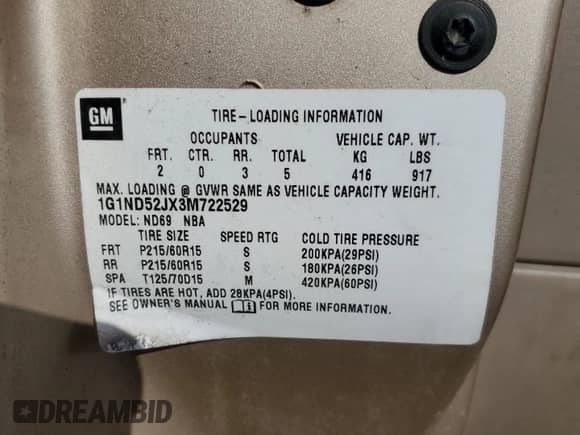 2003 Chevrolet Malibu z VIN 1G1ND52JX3M722529, wystawiony jako Copart lot #72094274 z przebiegiem 121 511 mil mil oraz Czysty tytuł • Clean title. Historia ofert i sprzedaży dostępna na DreamBid. Obrazek 12.