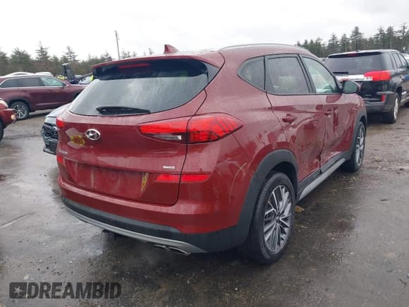 ✅ 2020 Hyundai Tucson Ultimate • VIN: KM8J3CAL7LU252200 • Lot: 41205919. Listed on IAAI with 20,299 mi. Free auction sales archive from the USA and detailed vehicle history report at DreamBid. Image 4.