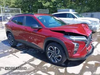 2024 Chevrolet Trax 2RS with VIN KL77LJE28RC209663, listed as a IAAI auction lot 43134031 with 24,654 mi miles and . Bid and sale history available at DreamBid. Image 1.