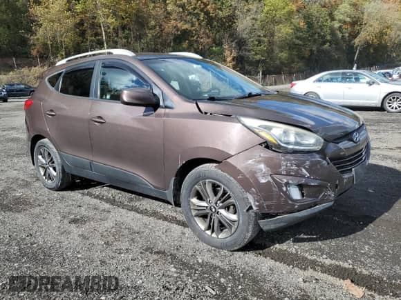 2015 Hyundai Tucson Limited with VIN KM8JUCAG2FU998333, listed as a Copart auction lot 89665895 with 119,819 mi miles and Salvage title. Bid and sale history available at DreamBid. Image 4.