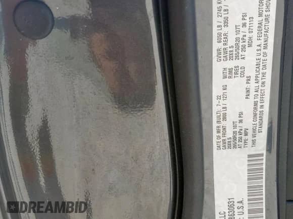 2022 Jeep Grand Cherokee Altitude с VIN 1C4RJGAG3N8630631, выставлен на аукционе Copart как лот 67811105 с пробегом 23 655 миль миль и Списание • Salvage title. История ставок и продаж доступна на DreamBid. Изображение 13.