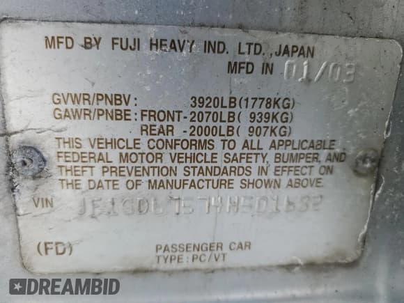 ✅ 2004 Subaru Impreza RS • VIN: JF1GD67574H501682 • Lot: 45805955. Wystawiony na Copart z przebiegiem 210 819 mil. Bezpłatny archiwum sprzedaży aukcyjnych z USA i szczegółowy raport historii pojazdu na DreamBid. Zdjęcie 12.