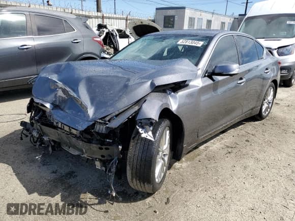 ✅ 2021 Infiniti Q50 Luxe • VIN: JN1EV7BP3MM706570 • Lot: 52813045. Listed on Copart with 13,354 mi. Free auction sales archive from the USA and detailed vehicle history report at DreamBid. Image 1.