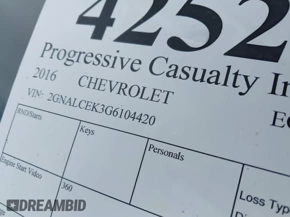 ✅ 2016 Chevrolet Equinox LT • VIN: 2GNALCEK3G6104420 • Лот: 42527441. Опубликован ранее на IAAI с пробегом 178 954 миль. Бесплатный доступ к архиву аукционных продаж из США и подробный отчёт об истории автомобиля на DreamBid. Изображение 9.