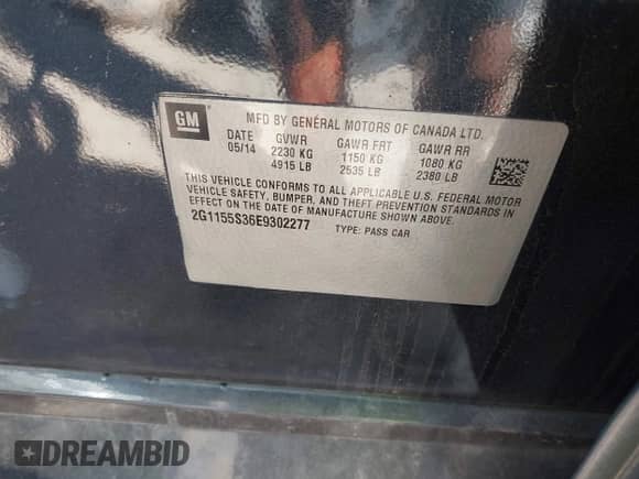 2014 Chevrolet Impala LTZ with VIN 2G1155S36E9302277, listed as a IAAI auction lot 43409970 with 212,602 mi miles and . Bid and sale history available at DreamBid. Image 9.