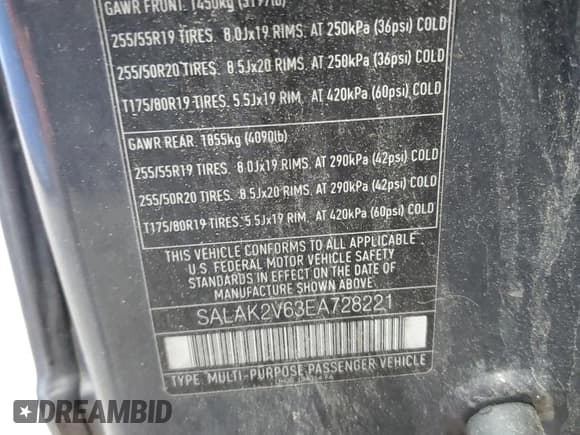 ✅ 2014 Land Rover LR4 Lux • VIN: SALAK2V63EA728221 • Lot: 64578285. Wystawiony na Copart z przebiegiem 203 444 mil. Bezpłatny archiwum sprzedaży aukcyjnych z USA i szczegółowy raport historii pojazdu na DreamBid. Zdjęcie 13.