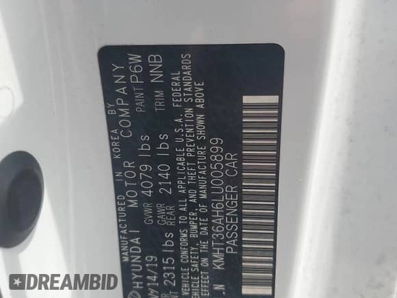 2020 Hyundai Veloster с VIN KMHT36AH6LU005899, выставлен на аукционе Copart как лот 67163814 с пробегом 106 668 миль миль и Списание • Salvage title. История ставок и продаж доступна на DreamBid. Изображение 15.