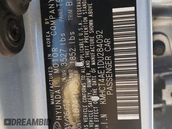 ✅ 2013 Hyundai Accent GLS • VIN: KMHCT4AE1DU284092 • Лот: 70888604. Опубликован ранее на Copart с пробегом 186 300 миль. Бесплатный доступ к архиву аукционных продаж из США и подробный отчёт об истории автомобиля на DreamBid. Изображение 14.