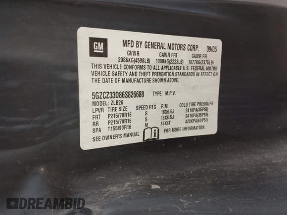 ✅ 2006 Saturn VUE • VIN: 5GZCZ33D86S826688 • Lot: 41613636. Wystawiony na IAAI z przebiegiem 237 759 mil. Bezpłatny archiwum sprzedaży aukcyjnych z USA i szczegółowy raport historii pojazdu na DreamBid. Zdjęcie 9.